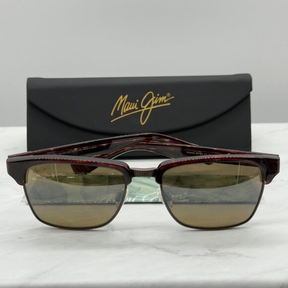 Maui Jim Kawika Tortoise Gold Polarized HCL Bronze Lens Sunglasses H257-16C - Picture 1 of 9